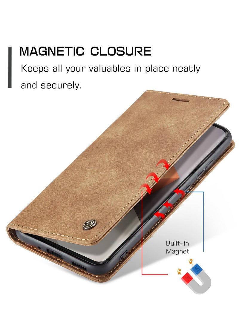 For Xiaomi Redmi Note 13 Pro Plus Cover, Soft PU Leather Shockproof Mobile Phone Wallet Case, Full Body Protective Flip Cover Magnetic Adsorption Back Cover - Image 3